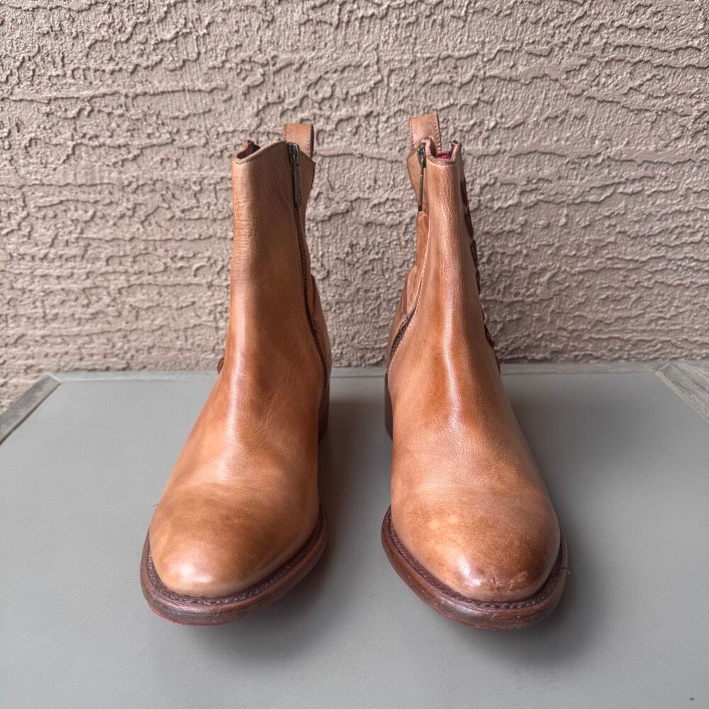 NEW Bed Stu Alina Boots Rustic Tan Leather Women 9.5 Cobbler Series Western Boho - Picture 3 of 16